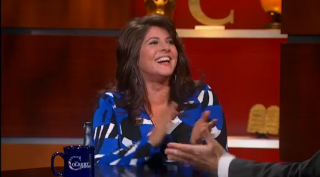 Screengrab of Naomi Wolf on "The Colbert Report"