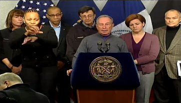 Screengrab of Mayor Bloomberg's livestream