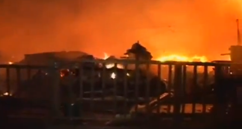Fire in Breezy Point, Queens (YouTube still)