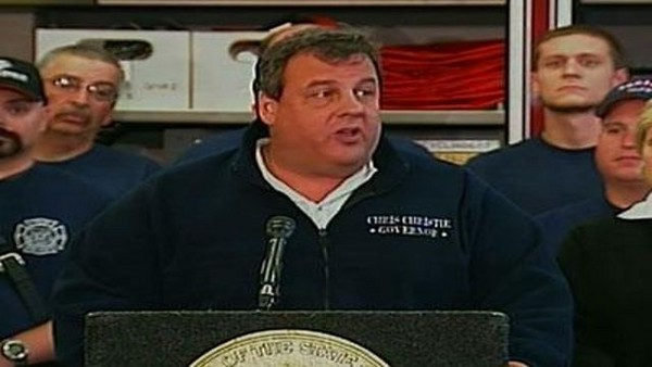 Christie's sweatshirt assures us, literally, that he is a governor