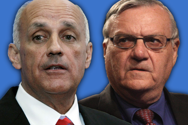 Richard Carmona and Joe Arpaio (AP/Reuters)