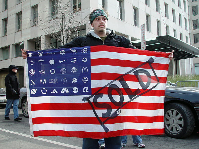 Corporate flag, designed by Adbusters (Wikimedia/Jonathan McIntosh)