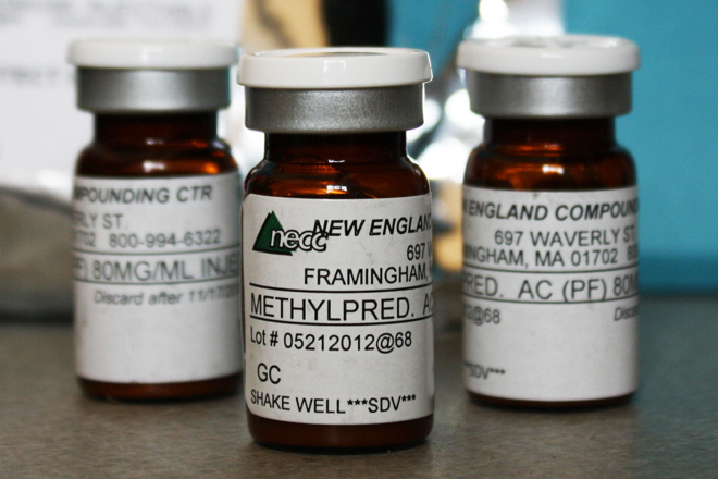 Vials of the injectable steroid product made by New England Compounding Center implicated in a fungal meningitis outbreak (AP/Minnesota Department of Health)