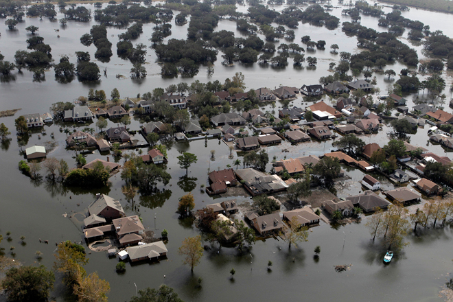 Flooded homes in the aftermath of Hurricane Isaac (AP/Gerald Herbert)