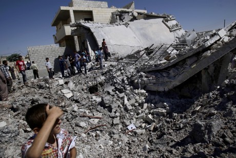 A Syrian house destroyed by government forces shelling (AP Photo/Muhammed Muheisen, File)