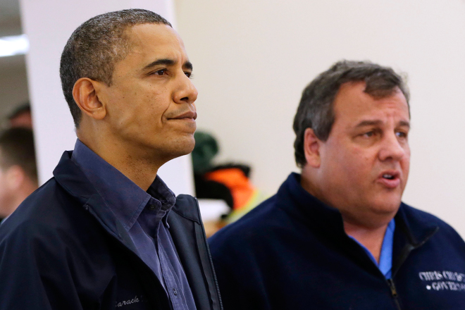 Barack Obama and Chris Christie (AP/Pablo Martinez Monsivais)