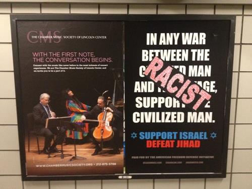 A defaced poster (#MySubwayAd Twitter)