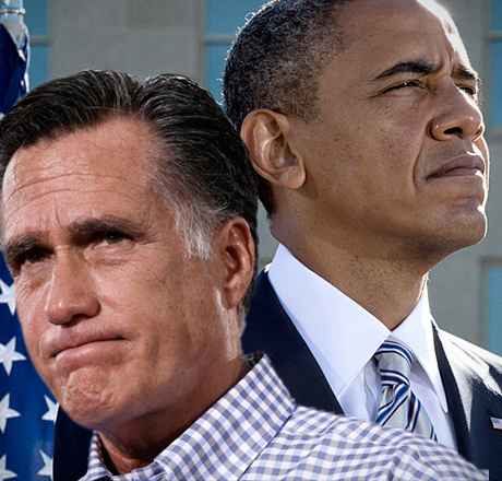 President Barack Obama and Republican presidential nominee and former Massachusetts governor Mitt Romney. (AP Photo/Carolyn Kaster)