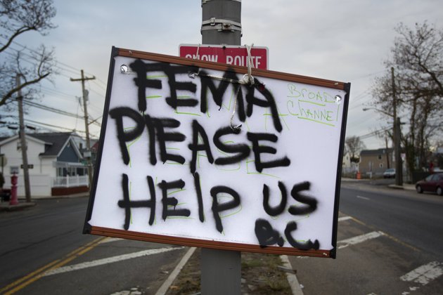 Sign on the road through Broad Channel, Queens NY (Twitter)