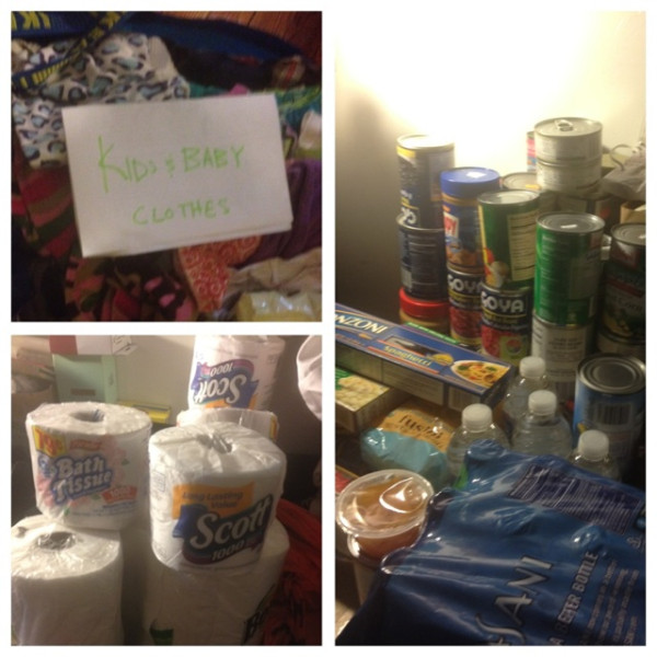Supplies collected in the Brooklyn "trick-or-aid" event (via @Occuweather)