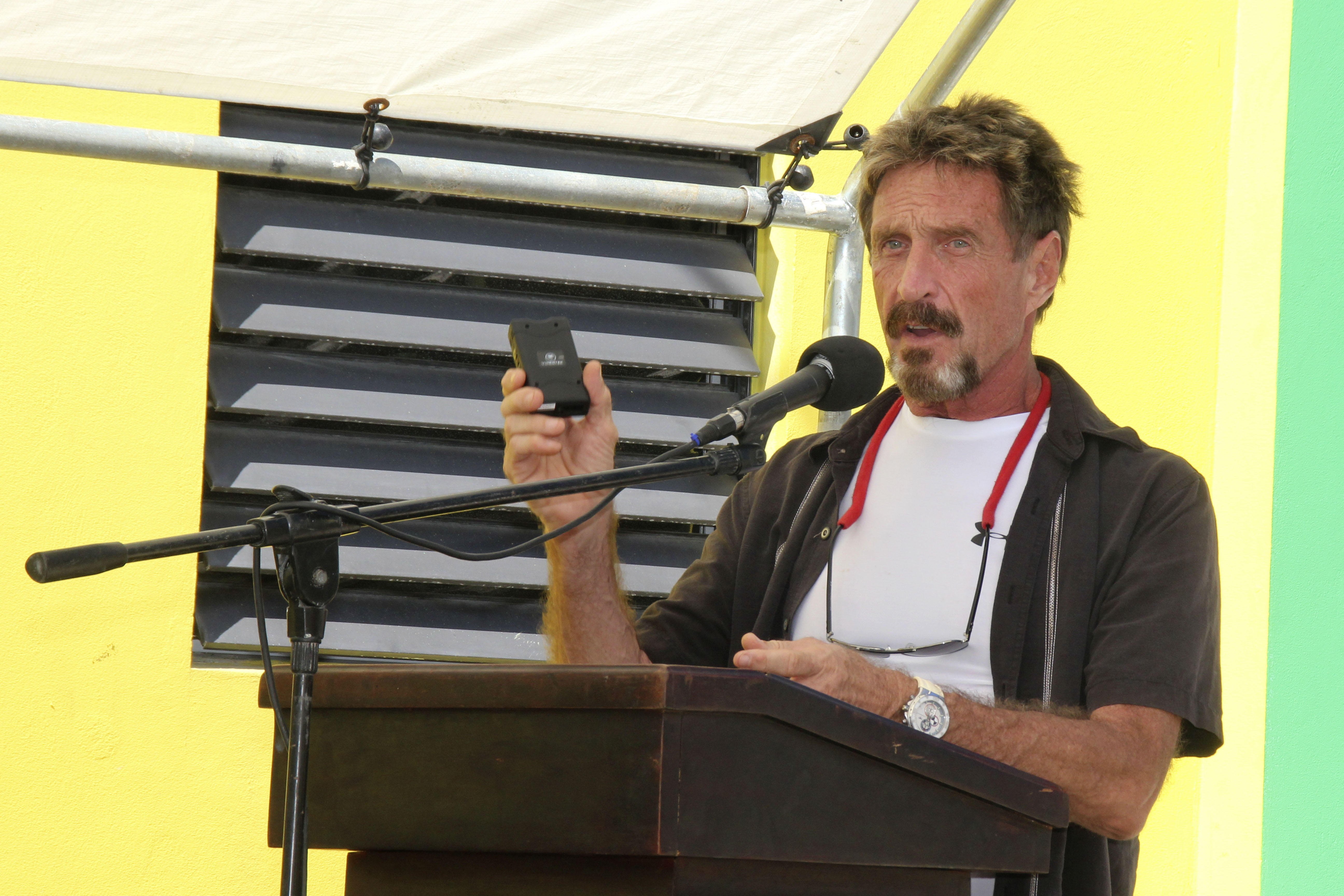 John McAfee (AP/Ambergris Today Online-Sofia Munoz)