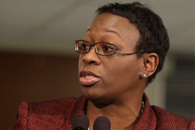 Ohio state senator Nina Turner was a key opponent of the Heartbeat bill. (AP/Tony Dejak)