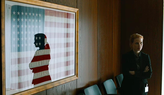(Jessica Chastain as Maya in "Zero Dark Thirty")