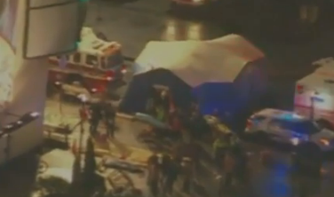 Screenshot of the scene following the Clackamas Town Center shooting (via Newsy)