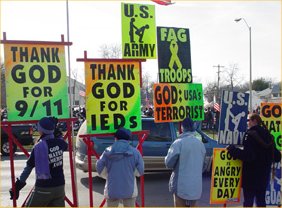 A Westboro picket in 2005 (Wikimedia)