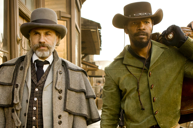 Christoph Waltz and Jamie Foxx in "Django Unchained"