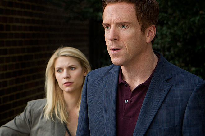 Claire Danes and Damian Lewis in "Homeland"
