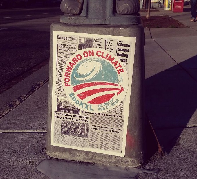 D.C. poster advertises upcoming climate rally (via 350.org Facebook page)