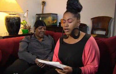 Courtni Webb reads her poem on NBC's Today (screenshot via msnbc.com)