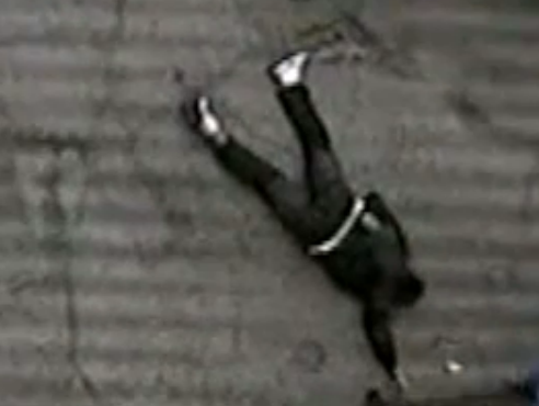 Screenshot from footage of shoplifter choked to death (via DNAInfo)