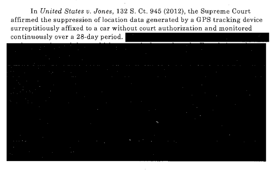 The only unredacted text in one of two memos provided to the ACLU