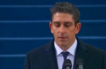 Blanco delivers his poem (screenshot via CNN)