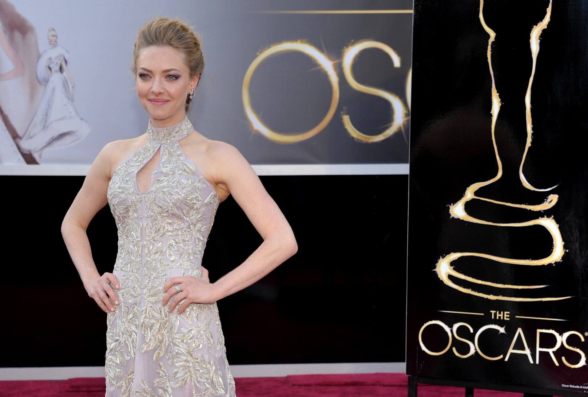 Actress Amanda Seyfried arrives at the 85th Academy Awards at the Dolby Theatre on Sunday Feb. 24, 2013, in Los Angeles. (Photo by John Shearer/Invision/AP) (John Shearer/invision/ap)