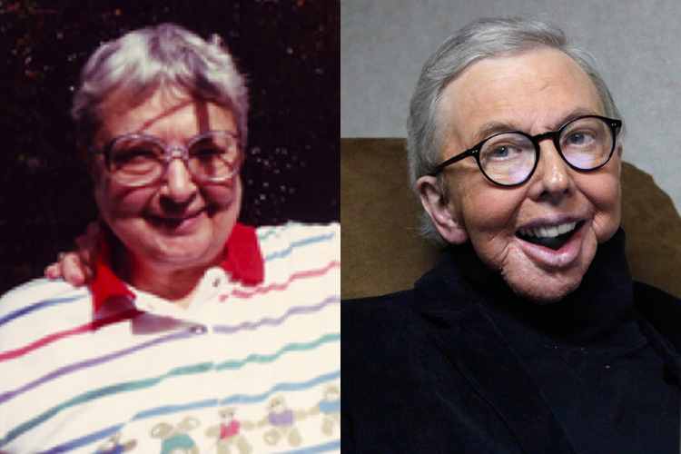 Robert Ebert, right, and his Aunt Martha (AP/Rex Arbogast)