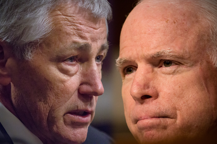 Chuck Hagel, John McCain (Jeff Malet, maletphoto.com)