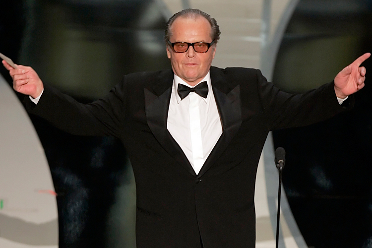 Jack Nicholson makes the Oscar presentation for "Crash" as the best motion picture of the year at the 78th Academy Awards Sunday, March 5, 2006, in Los Angeles. (AP/Mark J. Terrill)
