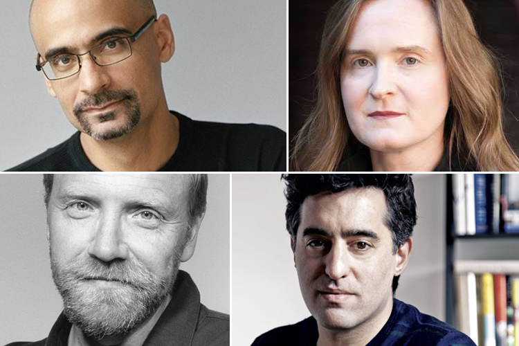 Clockwise from top left, Junot Díaz, Amber Dermont, Nathan Englander, George Saunders (T.w.meyer)