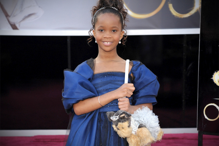 Actress Quvenzhane Wallis arrives at the 85th Academy Awards on Sunday Feb. 24, 2013, in Los Angeles. (AP/John Shearer)