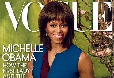 This cover image released by Vogue shows first lady Michelle Obama on the cover of the April 2013 issue of Vogue. The issue is available on newsstands on March 26. (AP Photo/Vogue, nnie Leibovitz) (AP)