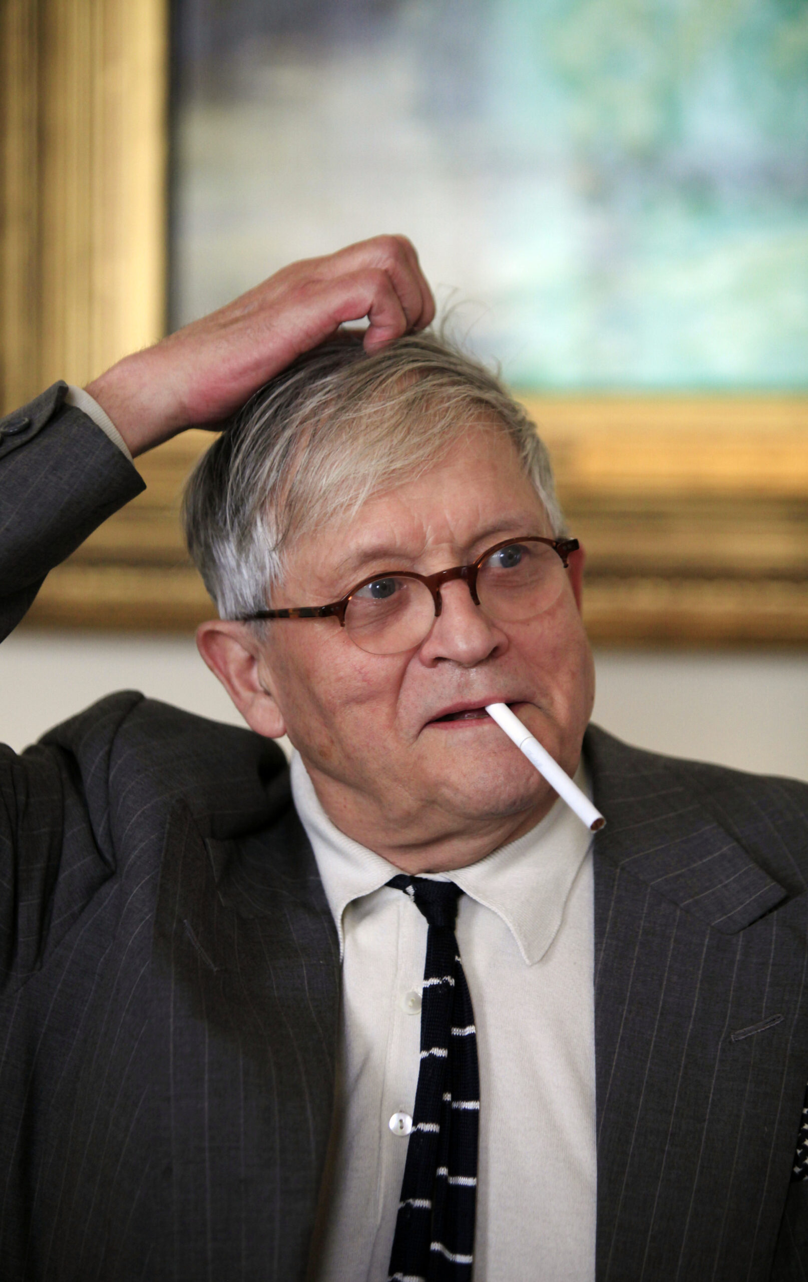 British artist David Hockney (AP Photo/Lefteris Pitarakis)