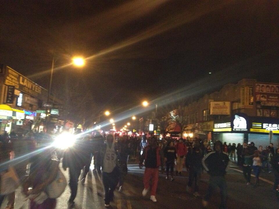East Flatbush Wednesday night (via Ryan Devereux, @rdevro)