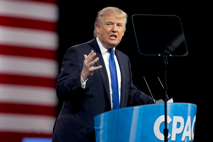 Donald Trump speaks at the 40th annual Conservative Political Action Conference in National Harbor, Md., Friday, March 15, 2013. (AP/Manuel Balce Ceneta)