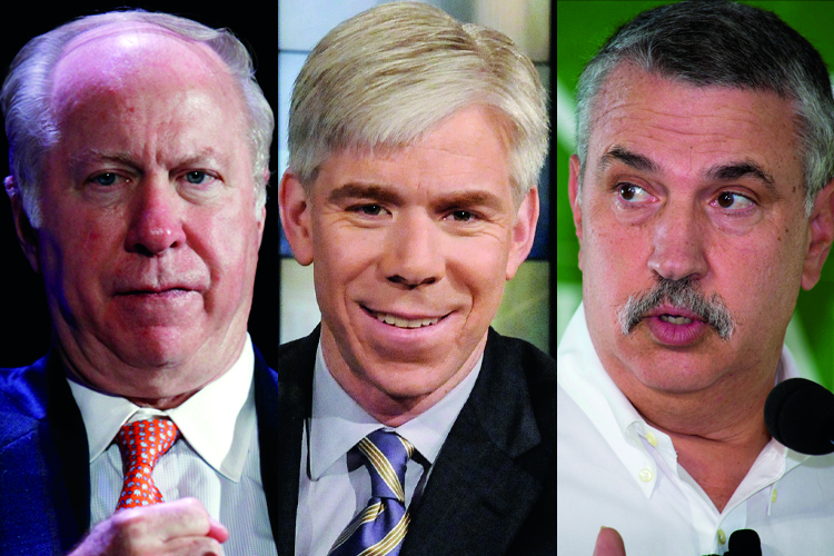David Gergen, David Gregory, Thomas Friedman. The Grand Bargain is revered among the Sunday Show set. (Reuters/Lucas Jackson/AP/William B.  Plowman/Jeff Malet, maletphoto.com)