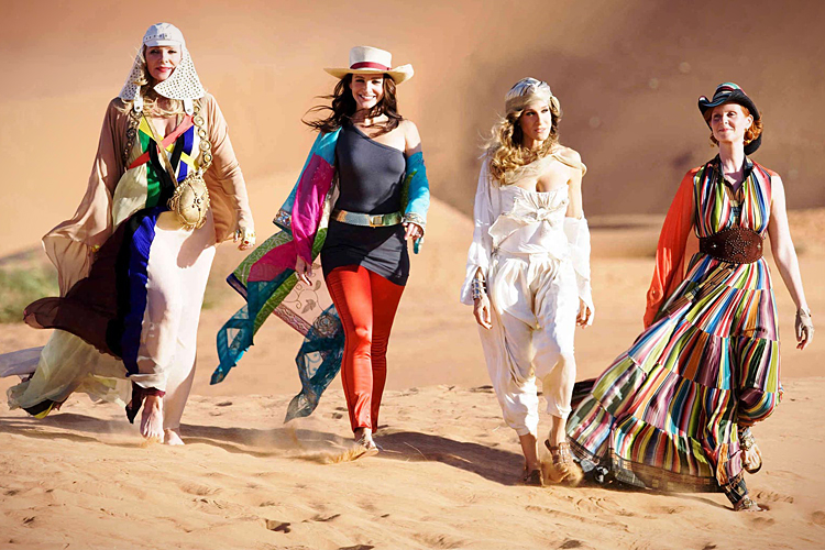 Kim Cattrall, Kristin Davis, Sarah Jessica Parker, and Cynthia Nixon vacation in Abu Dhabi in "Sex and the City 2"