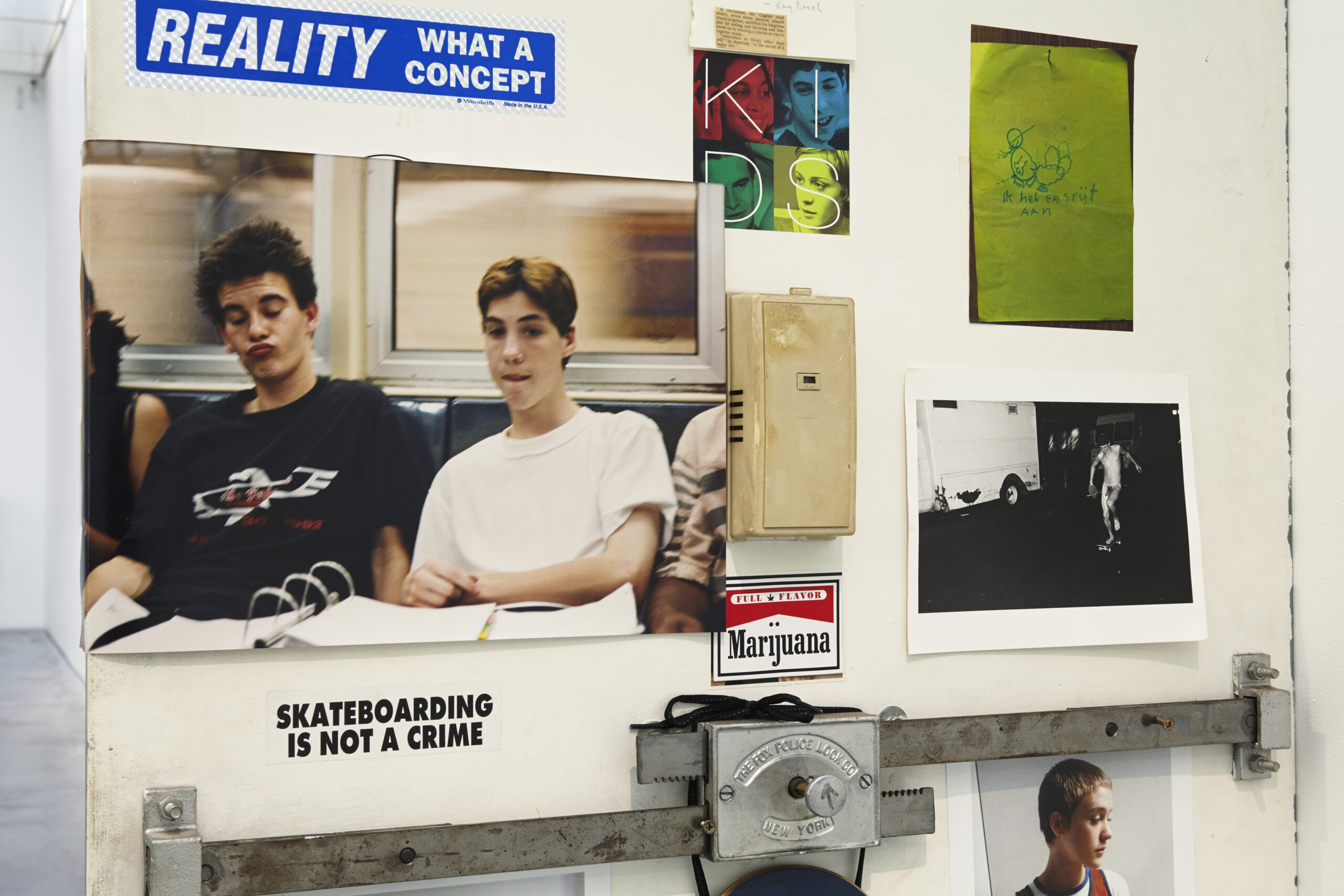 (Larry Clark installation. Courtesy New Museum, New York. Photo: Benoit Pailley, via The Weeklings)
