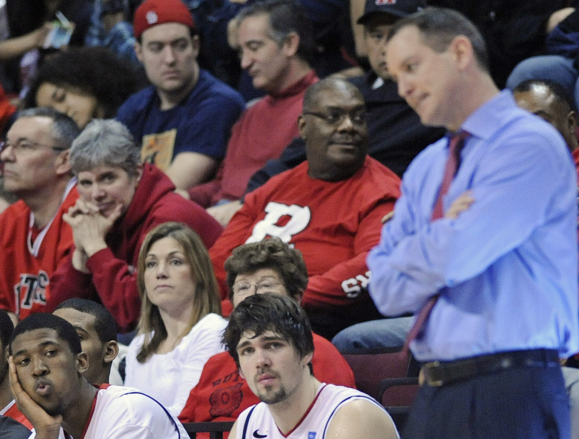 Former Rutgers coach Mike Rice, right (Reuters)
