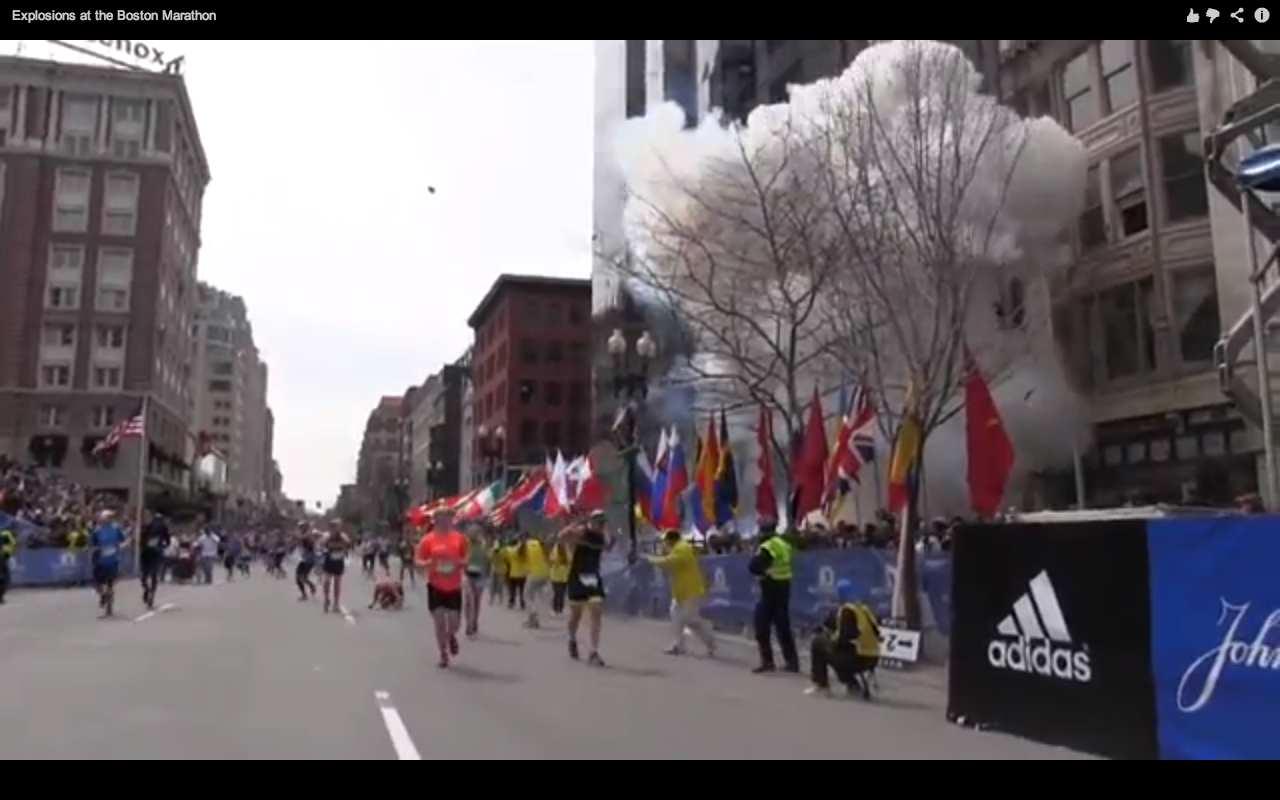 Scene still from "Explosions at the Boston Marathon"