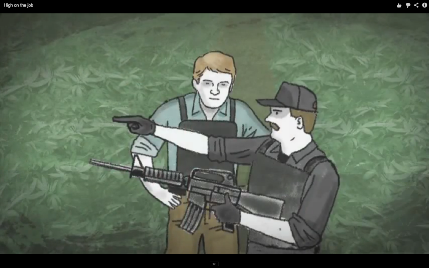 Scene still from "High on the Job"
