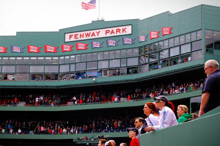 A pre-game ceremony honoring the victims of the Boston Marathon bombings at Fenway Park, April 20, 2013. (Reuters/Jessica Rinaldi)