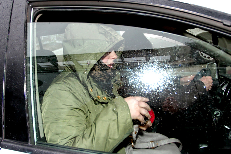 Katherine Tsarnaeva leaves the law office of DeLuca and Weizenbaum, with her mother Judith Russell, Tuesday, April 23, 2013, Providence, R.I. (AP/Stew Milne)