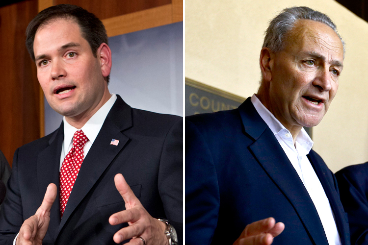 Marco Rubio, Chuck Schumer (AP/J. Scott Applewhite/Ross D. Franklin)
