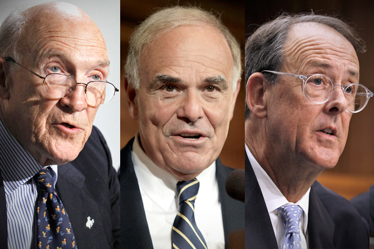 Alan Simpson, Ed Rendell, Erskine Bowles of Fix the Debt (AP/Alex Brandon/Carolyn Kaster/Alex Brandon)