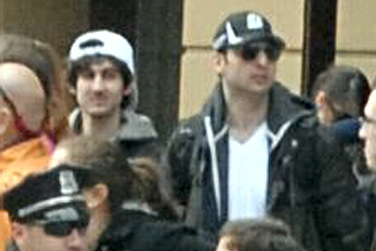 Suspects wanted for questioning in relation to the Boston Marathon bombing April 15 are seen in handout photo released through the FBI website, April 18, 2013. (Reuters)