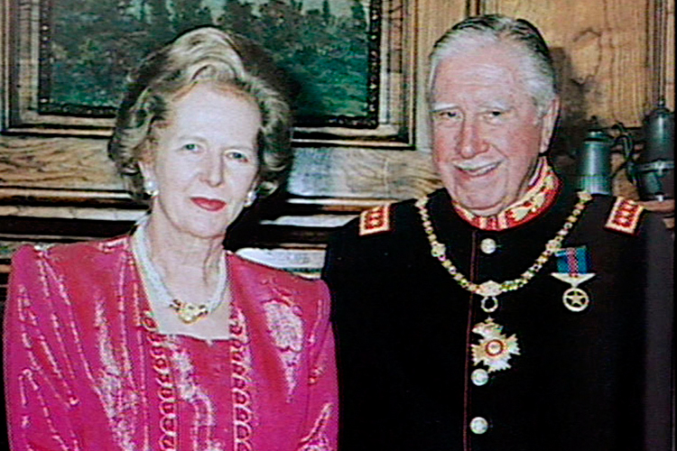Margaret Thatcher and Augusto Pinochet in March, 1994, during a private meeting in Santiago. (Reuters)