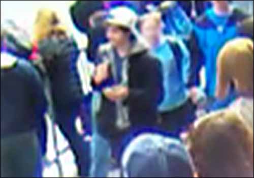 A surveillance camera image of one of the FBI's suspects in the Boston Marathon Bombing (FBI)