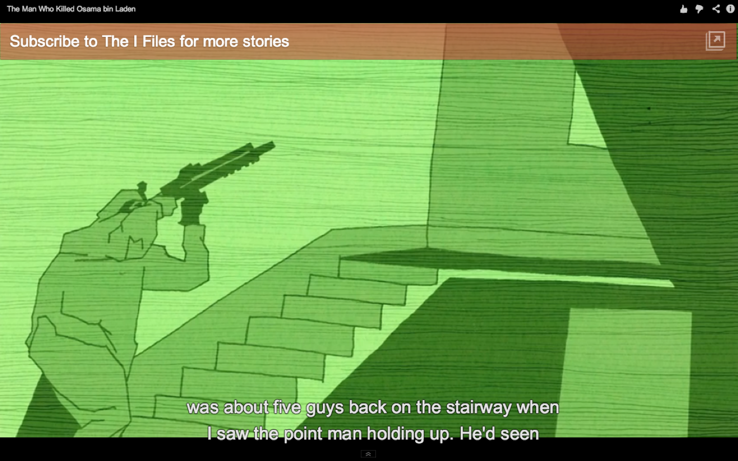 Scene still from "The Man Who Killed Osama bin Laden"